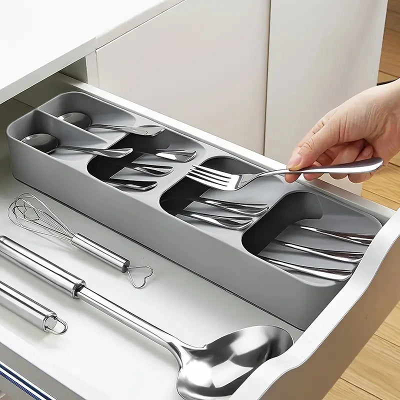 Organizador de Talheres Compacto para Gaveta