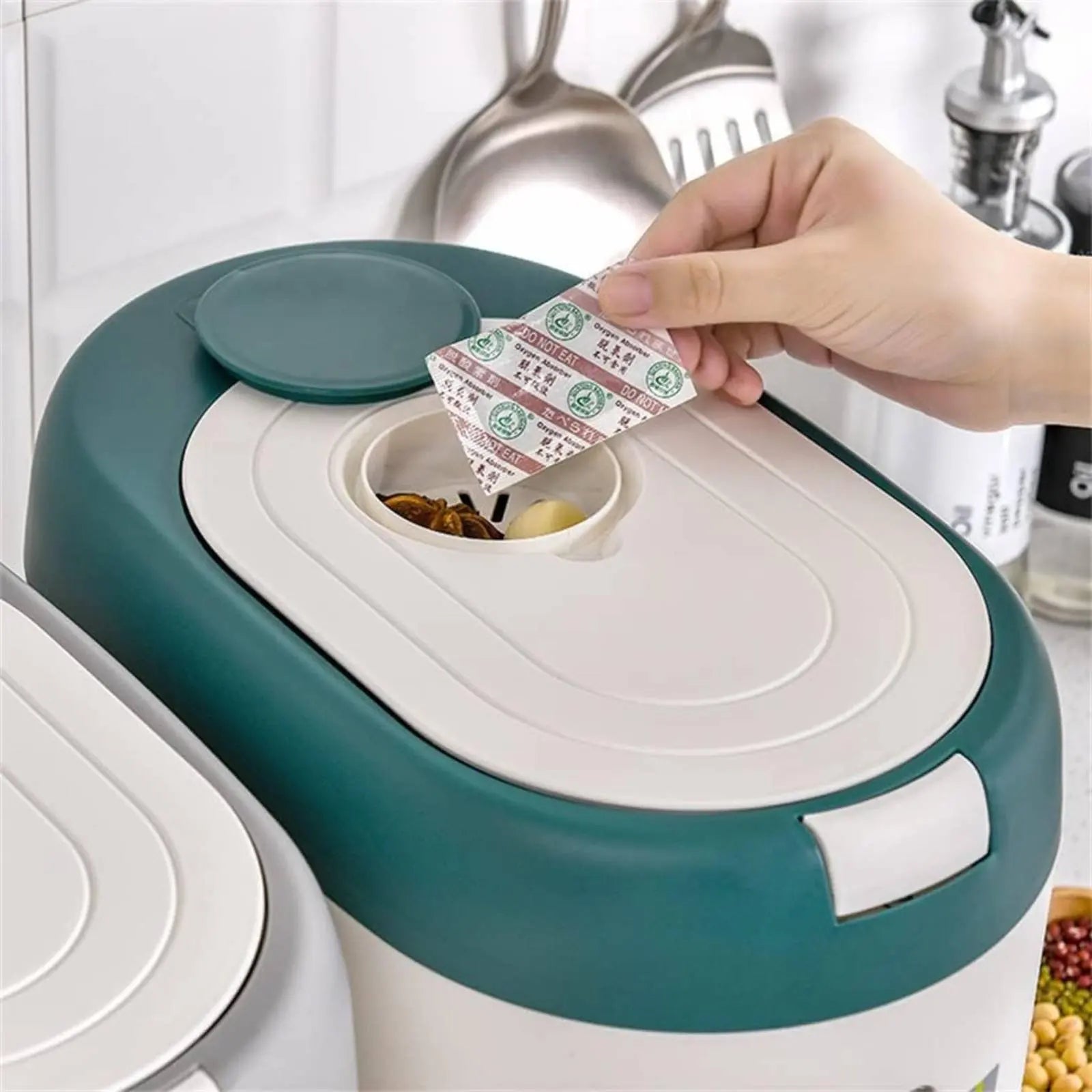 Porta Mantimentos com Dosador para Arroz e Grãos
